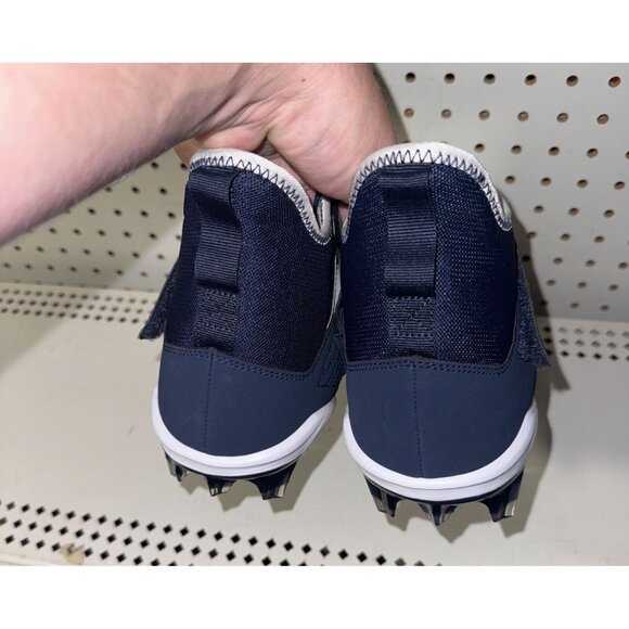 Nike Alpha Menace Pro 2 Mid Mens Football Cleats Size 13 Navy Blue White - Picture 3 of 8
